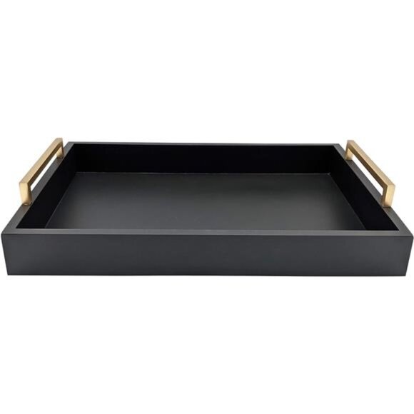 Decorative Coffee Table Tray - Ottoman Tray - Breakfast, Drinks, Liquor Serving - Picture 3 of 7